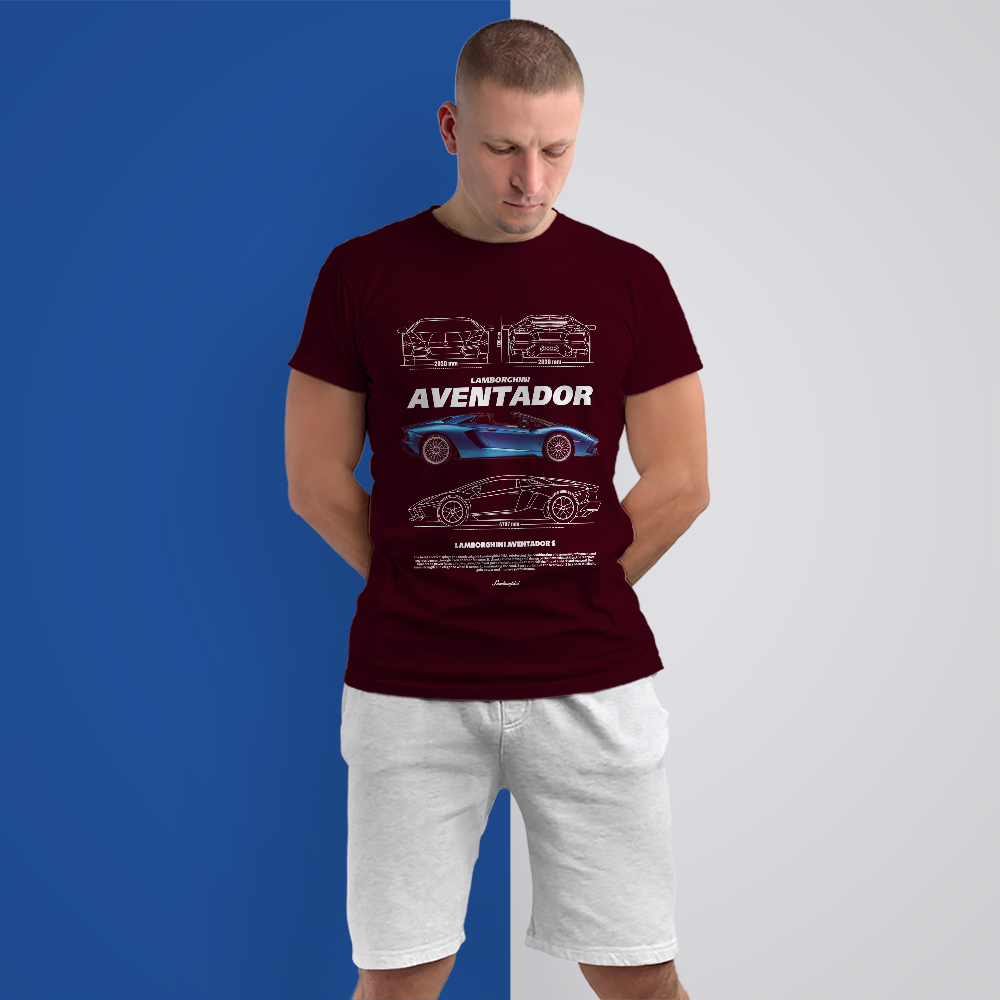 Urban Folk - Lamborghini Aventador S Men's Premium T-Shirts - Image 3
