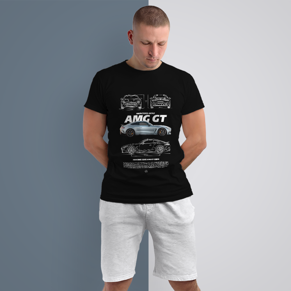 Urban Folk - Mercedes AMG GT Coupe Men's Premium T-Shirts - Image 11