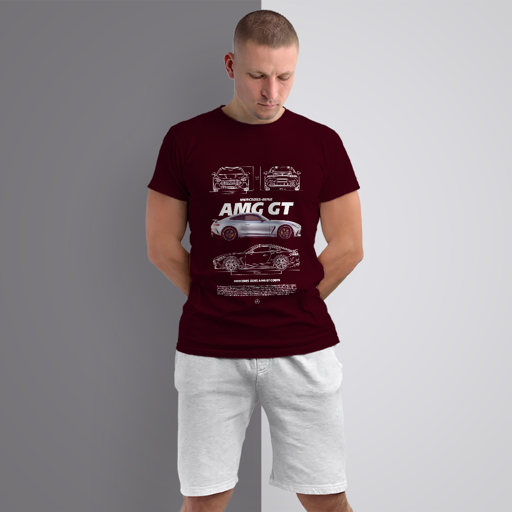 Urban Folk - Mercedes AMG GT Coupe Men's Premium T-Shirts - Image 5